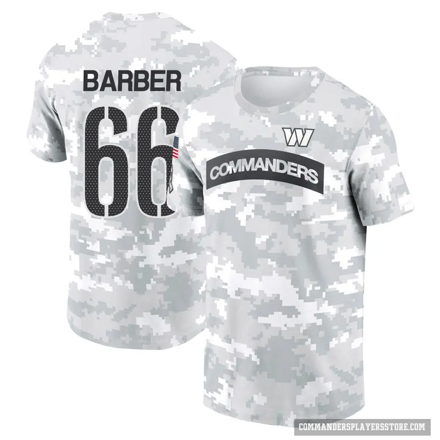 Men's ＃66 Ricky Barber Washington Commanders Camo Arctic 2024 Salute to Service Performance T-Shirt