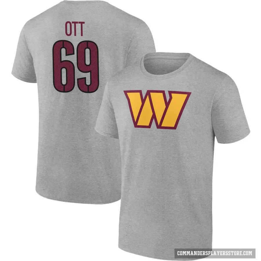 Men's ＃69 Tyler Ott Washington Commanders Gray T-Shirt