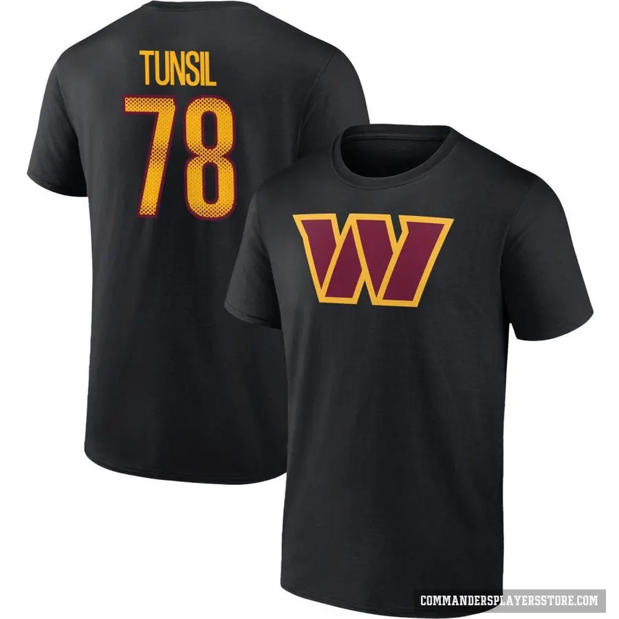 Men's ＃78 Laremy Tunsil Washington Commanders Black T-Shirt