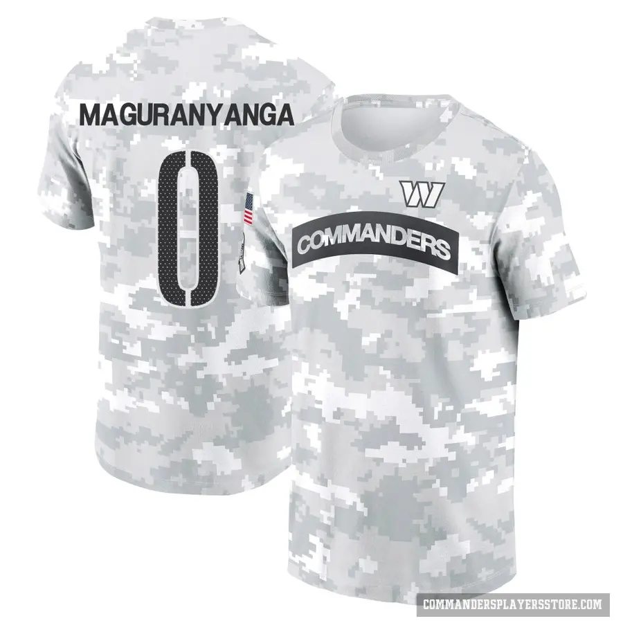 Youth ＃0 T.J. Maguranyanga Washington Commanders Camo Arctic 2024 Salute to Service Performance T-Shirt
