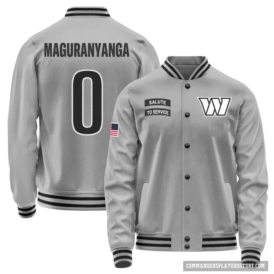 Youth ＃0 T.J. Maguranyanga Washington Commanders Gray Salute to Service Performance Jacket