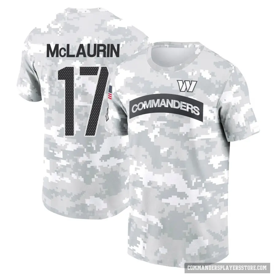 Youth ＃17 Terry McLaurin Washington Commanders Camo Arctic 2024 Salute to Service Performance T-Shirt