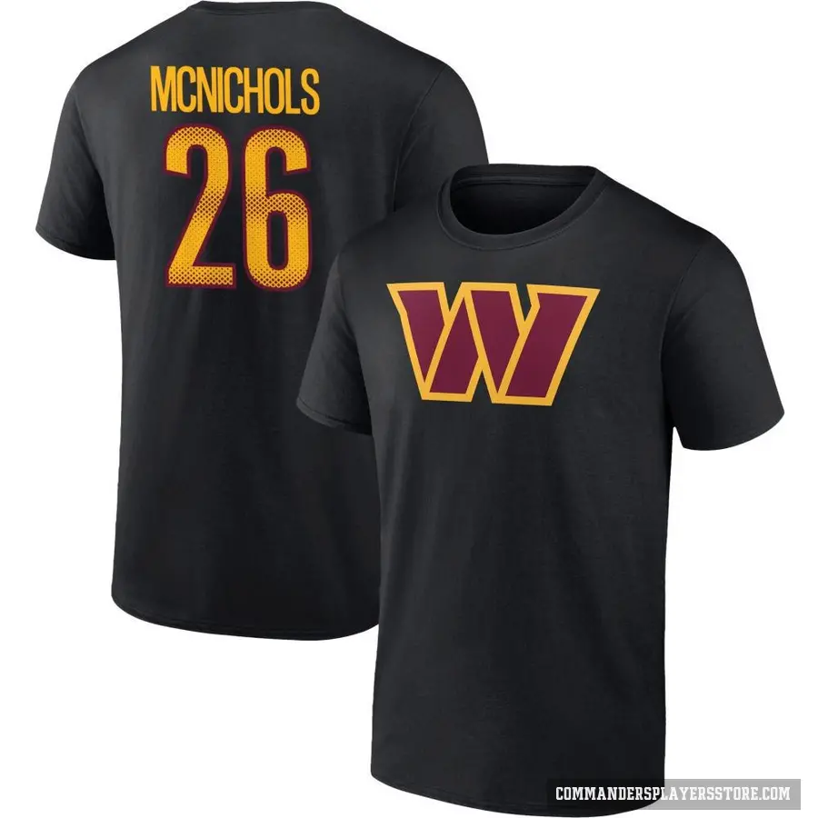 Youth ＃26 Jeremy McNichols Washington Commanders Black T-Shirt