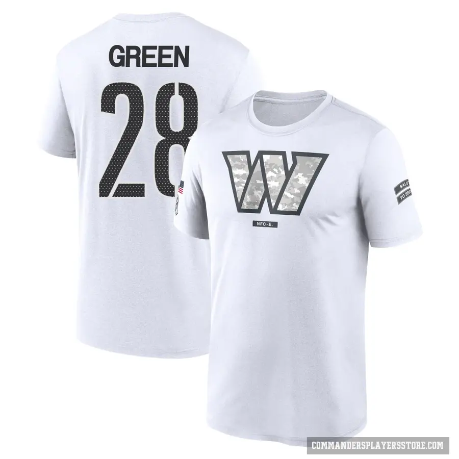 Youth ＃28 Darrell Green Washington Commanders White 2024 Salute to Service Performance T-Shirt