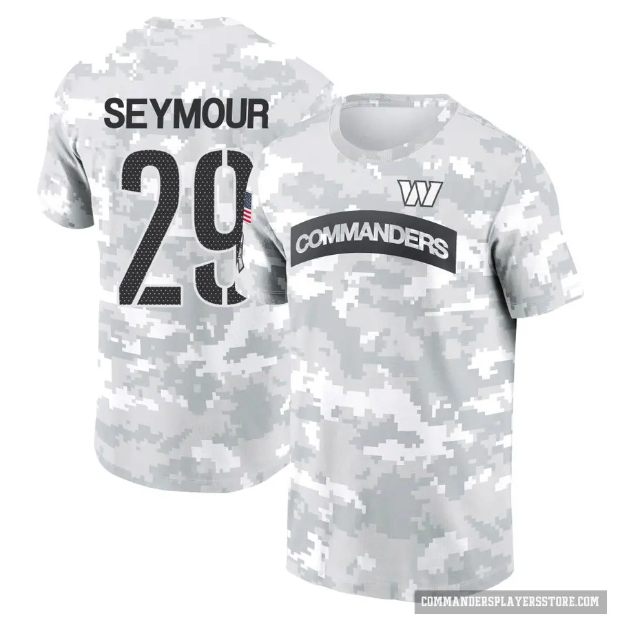 Youth ＃29 Kevon Seymour Washington Commanders Camo Arctic 2024 Salute to Service Performance T-Shirt