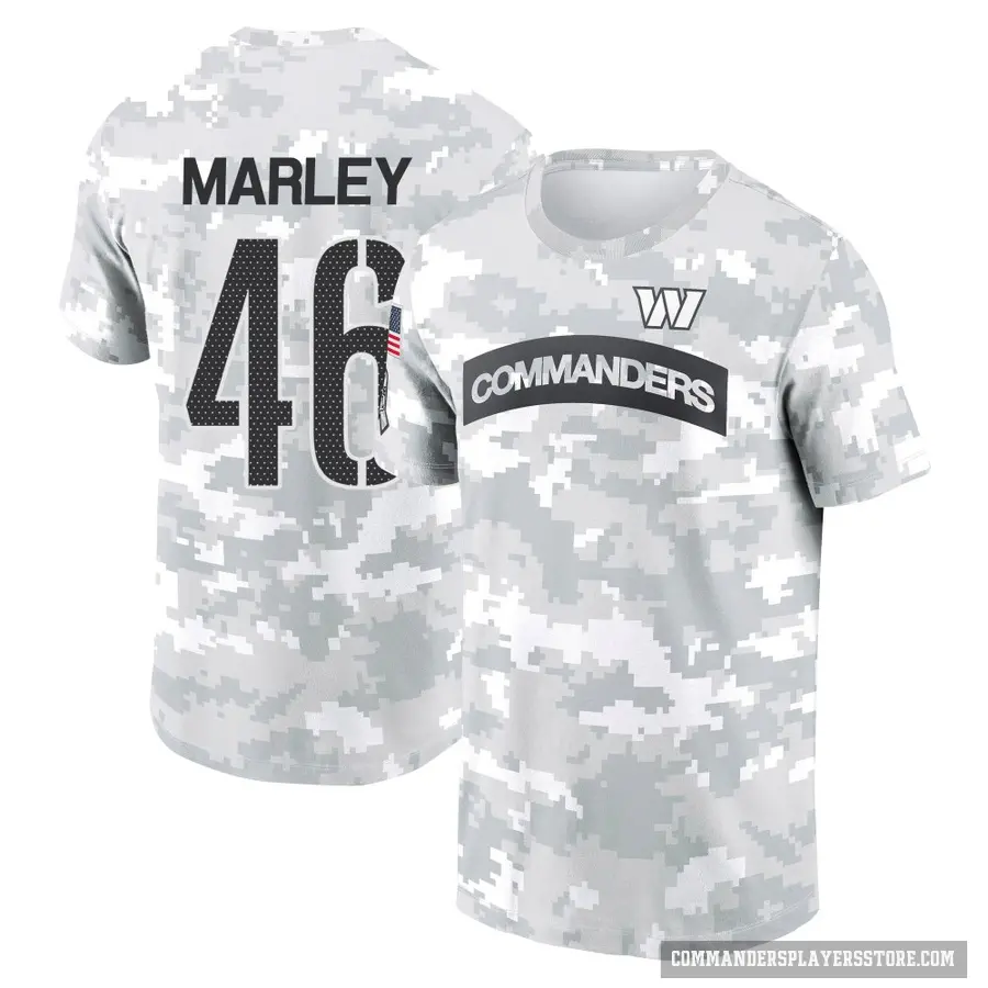 Youth ＃46 Nico Marley Washington Commanders Camo Arctic 2024 Salute to Service Performance T-Shirt