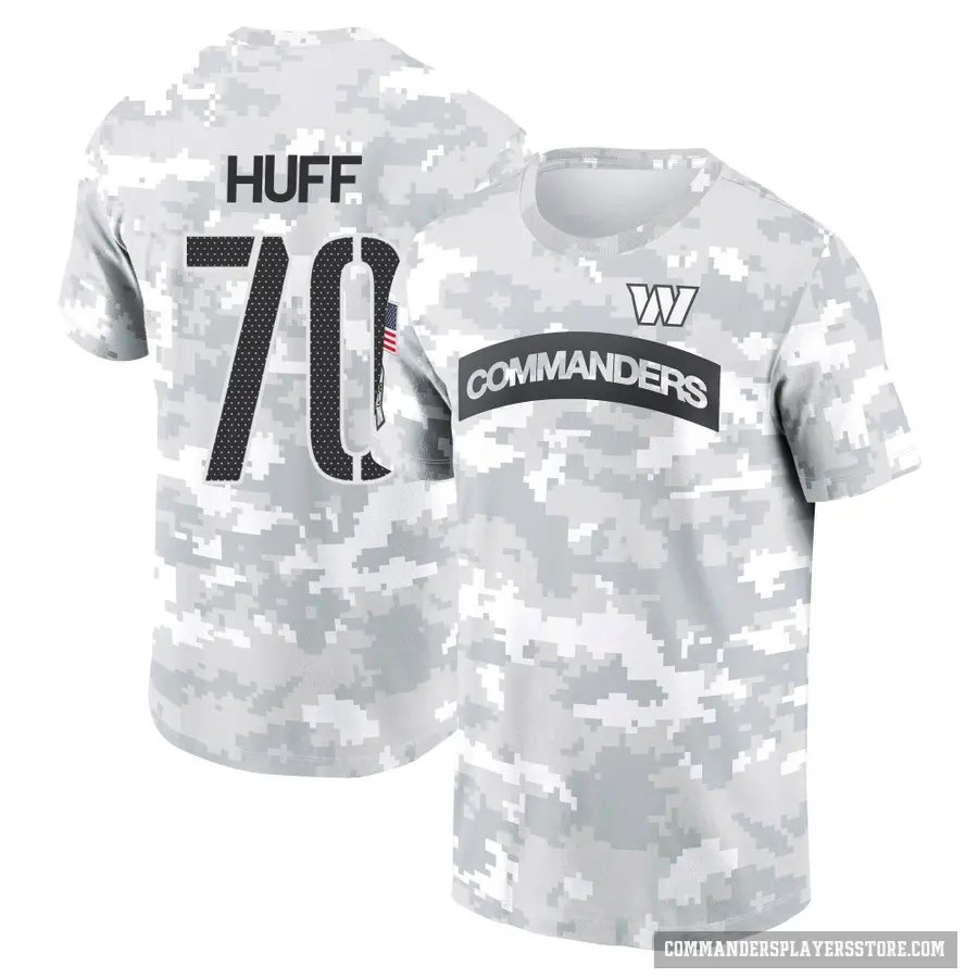 Youth ＃70 Sam Huff Washington Commanders Camo Arctic 2024 Salute to Service Performance T-Shirt