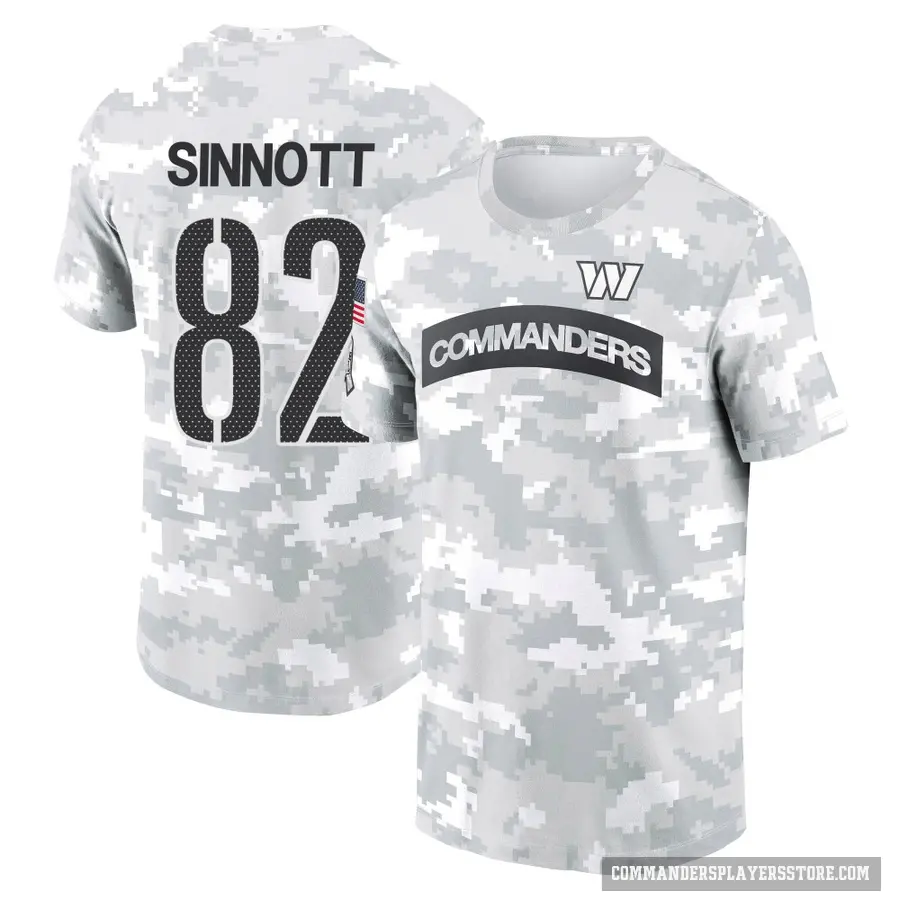 Youth ＃82 Ben Sinnott Washington Commanders Camo Arctic 2024 Salute to Service Performance T-Shirt