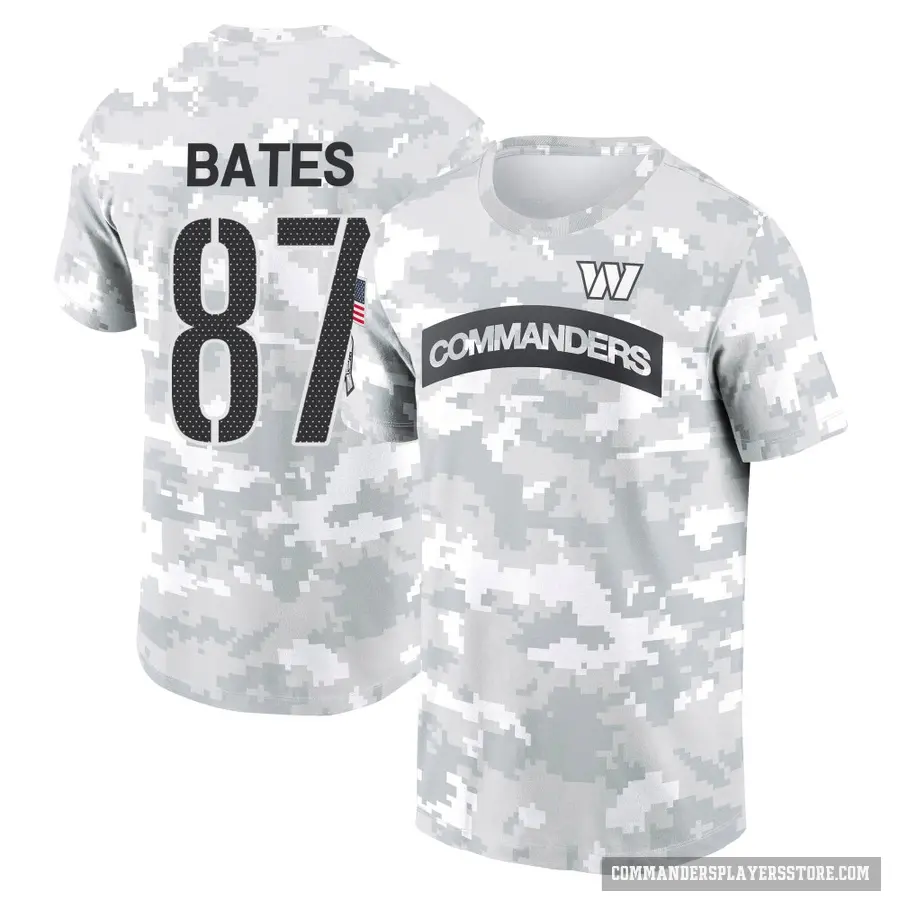 Youth ＃87 John Bates Washington Commanders Camo Arctic 2024 Salute to Service Performance T-Shirt