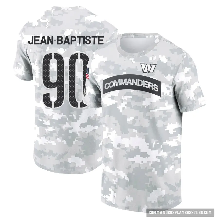 Youth ＃90 Javontae Jean-Baptiste Washington Commanders Camo Arctic 2024 Salute to Service Performance T-Shirt